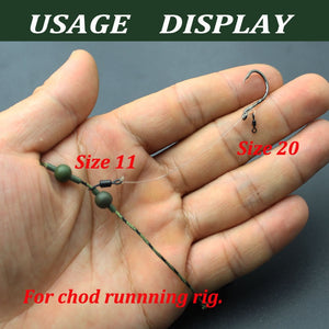 40PCS Micro Swivels Rig Rolling Swivel for D-Rig Ronnie Chod Running Rig Hooks for Boilies Carp Fishing Accessories Tackle