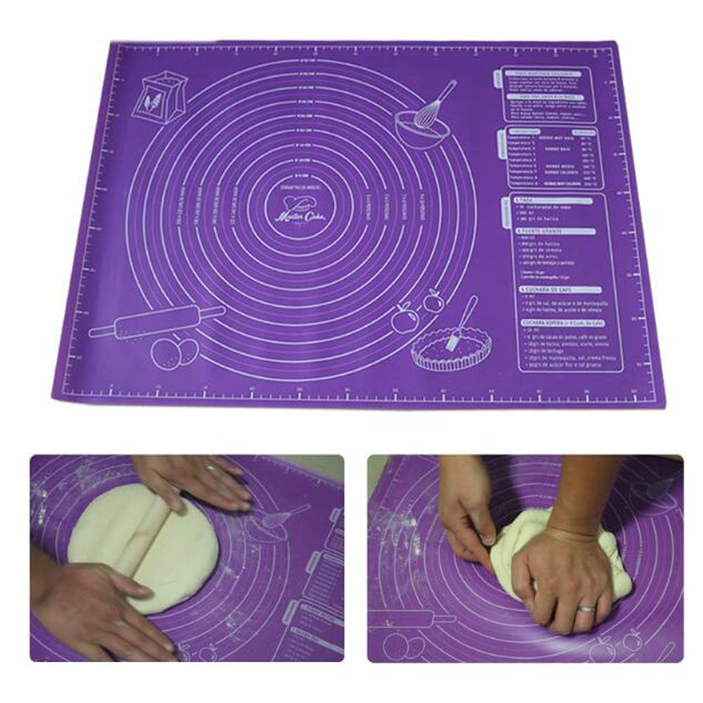 45x60cm Non-Stick Silicone Pad Baking Sheet Cupcake Dessert Soap Rolling Kneading Mat Baking Mat with Scale Pastry Fondant Mat