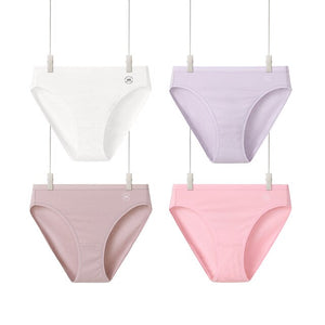 4PCS Women&#39;s High Waisted Underwear Cotton Panties Briefs Breathable Tagless Panty 4 Pack Seamless Shapewear Invisuble Look