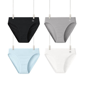 4PCS Women&#39;s High Waisted Underwear Cotton Panties Briefs Breathable Tagless Panty 4 Pack Seamless Shapewear Invisuble Look