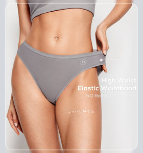 4PCS Women&#39;s High Waisted Underwear Cotton Panties Briefs Breathable Tagless Panty 4 Pack Seamless Shapewear Invisuble Look