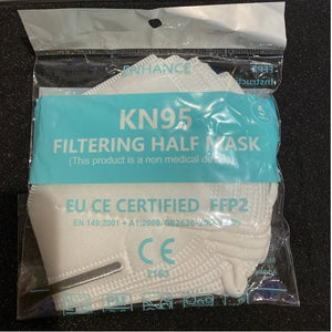 5 pcs/bag KN95 Face Mask PM2.5 Anti-fog Strong Protective Mouth Mask Respirator Reusable (not for medical use)
