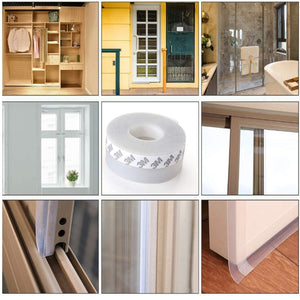 5M Self Adhesive Door Seal Strip Weather Strip Silicone Soundproofing Window Seal Draught Dust Insect Door Strip Width35MM