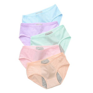 5Pcs/lot Cotton Women Physiological Pants Leakproof Menstrual Period Panties Soft Underwear Health Soft Women's Briefs