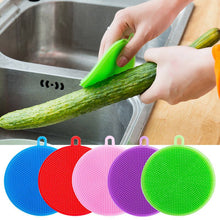 Load image into Gallery viewer, 5pc Kitchen Accessories Silicone Dish Washing Brush Bowl Pot Pan Wash Cleaning Brushes Cooking Tool Cleaner Sponge Scouring Pads