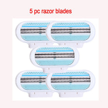 Load image into Gallery viewer, 5pc/lot Female Safety Razor Blades Beauty Shaving For Women 3 Layer Blade Shaver Razor Blade Replacement Head For Gillette Venus