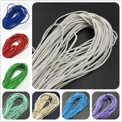5yards 2mm Colorful High-Elastic Round Elastic Band Round Elastic Rope Rubber Band Elastic Line DIY Sewing Accessories