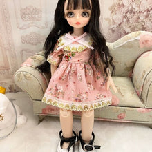 Load image into Gallery viewer, 6 points girl doll BJD can change hair beautiful dress can make up toys gift movable joint doll Fashion Doll