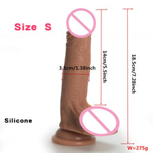 Load image into Gallery viewer, 7/8 Inch Huge Realistic soft Dildo Silicone Penis Dong with Suction Cup for Women Masturbation Lesbain Anal Sex Toys for Adults