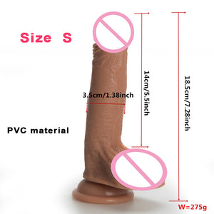 7/8 Inch Huge Realistic soft Dildo Silicone Penis Dong with Suction Cup for Women Masturbation Lesbain Anal Sex Toys for Adults