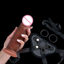 Load image into Gallery viewer, 7.9inch Realistic Penis Dildo Vibrator Sliding Foreskin Skin Female Masturbation Huge Dick Suction Cup Adult Sex Toys for Women
