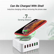 Load image into Gallery viewer, 72W 6 Port Quick Charge 3.0 USB Charger Adapter Wireless Charger Charging Station Phone Charger For iPhone Samsung Huawei Xiaomi