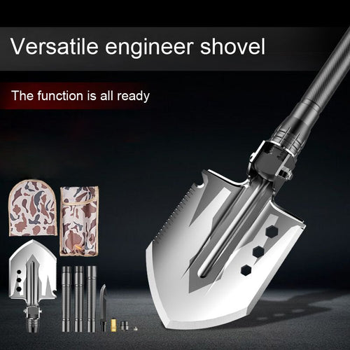 76cm multi-function outdoor folding shovel military spade field camping survival equipment car folding shovel snow shovel