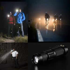 7W 3000LM 3 Mode Bicycle Light Q5 Led Cycling Front Light Bike Lights Lamp Torch Waterproof Zoom Bike Flashlight, Use 14500