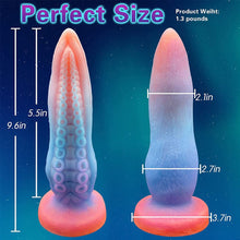 Load image into Gallery viewer, 9.6Inch Huge Realistic Dildo Luminous Octopus Tentacle Silicone Plug Anal Dildo with Suction Cup G-Spot for Vaginal and Anal Sex