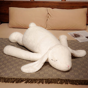90/120cm Lovely Giant Animal Soft Cartoon Long Ears Huggable Bunny Plush Toy Rabbit Stuffed Pillow For Kids Girl Nice Gift
