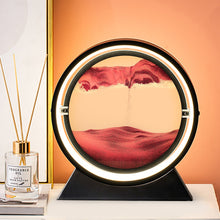 Load image into Gallery viewer, Moving Sand Art Picture Round Glass 3D Hourglass Deep Sea Sandscape In Motion Display Flowing Sand Frame 7/12inch For home Decor