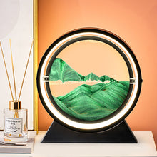 Load image into Gallery viewer, Moving Sand Art Picture Round Glass 3D Hourglass Deep Sea Sandscape In Motion Display Flowing Sand Frame 7/12inch For home Decor