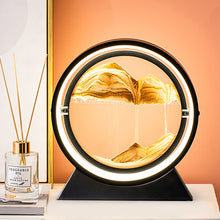 Load image into Gallery viewer, Moving Sand Art Picture Round Glass 3D Hourglass Deep Sea Sandscape In Motion Display Flowing Sand Frame 7/12inch For home Decor