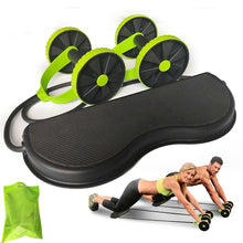 Load image into Gallery viewer, AB Wheels Roller Stretch Elastic Abdominal Resistance Pull Rope Tool AB roller for Abdominal muscle trainer exercise