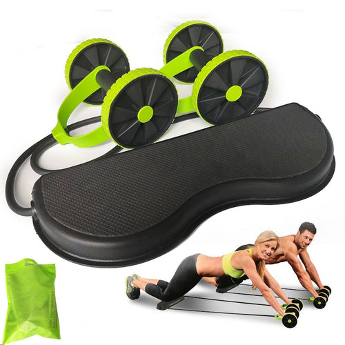 AB Wheels Roller Stretch Elastic Abdominal Resistance Pull Rope Tool AB roller for Abdominal muscle trainer exercise