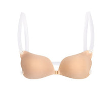 Load image into Gallery viewer, ABCDEF Cup Silicone Bra Push Up Bra Backless Magic Bra Fly Bras Sexy Female Invisible Bra BH  with Transparent Straps Big Size