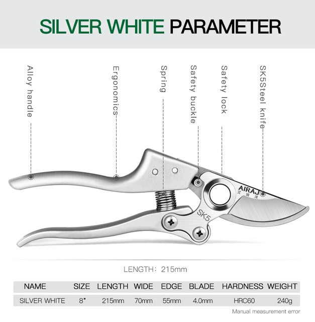 AIRAJ Pruning Shears, Which Used in Gardens,Fruit Trees,Flowers and other Home Garden Scissors Multi-Category Garden Hand Tools