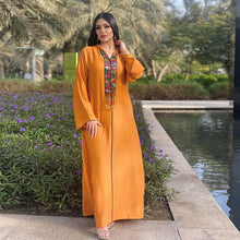 Load image into Gallery viewer, Abaya Dubai Turkey Islam Muslim Arabic Long Hijab Dress Kaftan Robe Musulmane Djellaba Femme Abayas For Women Caftan Marocain