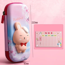 Load image into Gallery viewer, Adorable 3D Cartoon Cat Pencil Case Stationery Organizer School Supplies for Girls Pink Pen Pouch Holder Kawaii Trousse Scolaire
