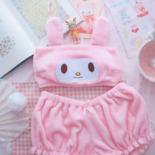 Load image into Gallery viewer, Adorable Velvet Pajamas for Teenagers Pink Home Clothing Two Piece Autumn Winter Cute Underwear Women Kawaii Pajamas Pj Shorts