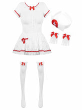 Load image into Gallery viewer, Adult Women See Through Nurse Erotic Uniform Fancy Cosplay Costume Babydoll Lingerie Outfit