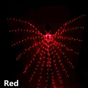 Alas de LED de Danza del vientre lights El costume wing wings ball LED colores del arc Iris accesorios para actuacion en es