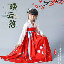 Load image into Gallery viewer, Ancient Chinese Costume Child Fairy Folk Dance Performance Chinese Traditional Dress Cosply Clothing Kids Clothes Girls Hanfu