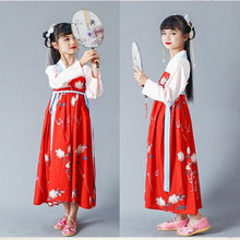 Load image into Gallery viewer, Ancient Chinese Costume Child Fairy Folk Dance Performance Chinese Traditional Dress Cosply Clothing Kids Clothes Girls Hanfu