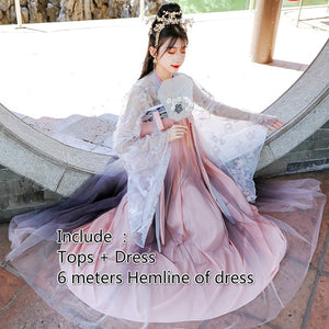 Ancient Hanfu Dress Folk Dance Costume Women Han Dynasty Princess Fairy Hanfu Dress Oriental Style Dance Clothing Girl Cosplay