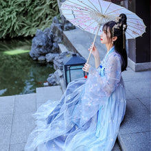 Load image into Gallery viewer, Ancient Hanfu Dress Folk Dance Costume Women Han Dynasty Princess Fairy Hanfu Dress Oriental Style Dance Clothing Girl Cosplay