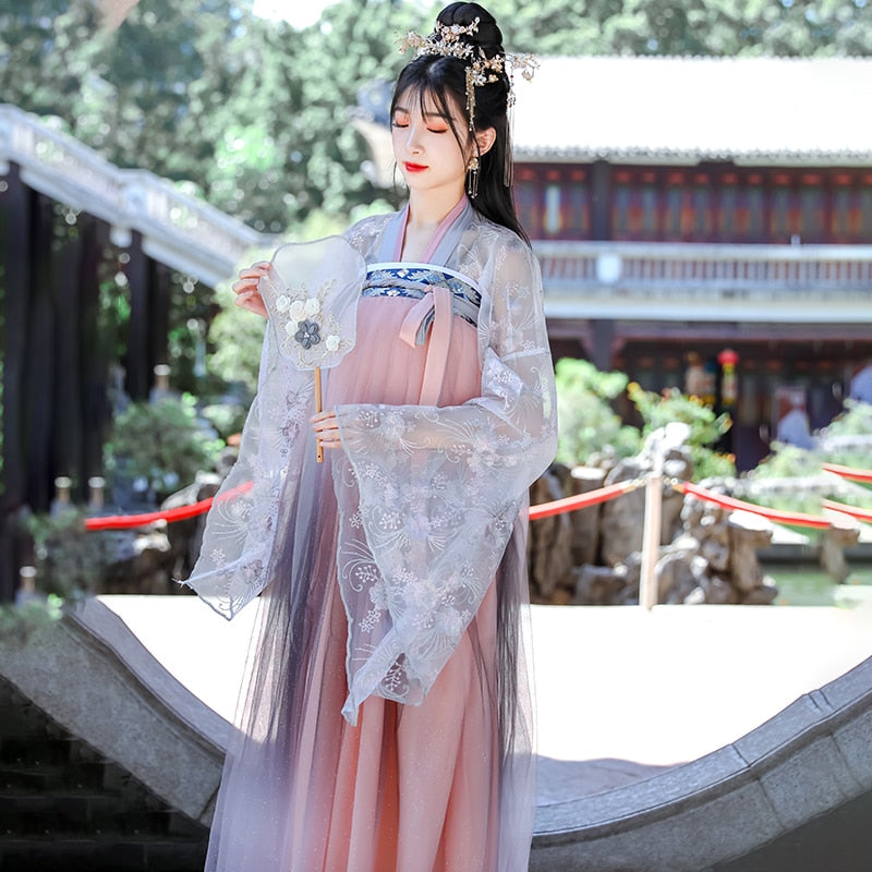 Ancient Hanfu Dress Folk Dance Costume Women Han Dynasty Princess Fair ...