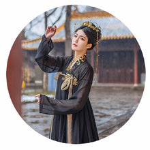 Load image into Gallery viewer, Ancient Oriental Clothing Couples Black Hanfu Sets Traditional Chinese Style Fancy Dress Men Women Halloween Cosplay Costumes