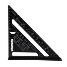 Load image into Gallery viewer, Angle Ruler 7/12 inch Metric Aluminum Alloy Triangular Measuring Ruler Woodwork Speed Square Triangle Angle Protractor