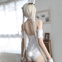 Load image into Gallery viewer, Anime Cosplay Sexy Bunny Girls Halloween Costumes for Women Bunny Suit White Jumpsuit Catsuit Christmas Lingerie Maid Costume