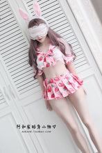 Load image into Gallery viewer, Anime Cute Sailor Dress Lolita Strawberry Printed Cosplay Costume School Girl Uniform Sexy Kawaii Lingerie Set Exotic Apparel