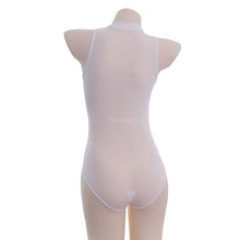 Load image into Gallery viewer, Anime Sexy One-Piece Jumpsuits Cosplay Costume Bikini Sukumizu Swimsuit Zipper Open Boobs Crotch Thin Women Bodysuit