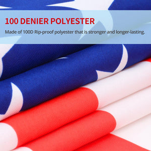 Anley Fly Breeze 3x5 Foot American US Flag USA Flags Polyester with Brass Grommets 3 X 5 Ft