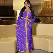Load image into Gallery viewer, Arab Middle East Women&#39;s Clothing 2021 New Bronzing Robe Two-piece Muslim Prayer Clothes For Ramadan Moroccan Kaftan