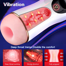 Load image into Gallery viewer, Automatic Male Masturbator Cup Sucking Vibration Blowjob Real Vagina Pocket Pussy Penis Oral Sex Machine Toys For Man Adults 18+