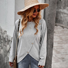 Load image into Gallery viewer, Autumn And Winter Long-sleeved Sweater Women&#39;s Round Neck Long-sleeved Loose Solid Color T-shirt Retro Women Fashion Tops.