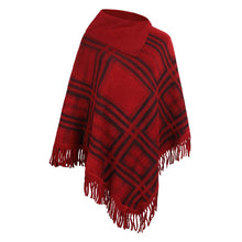 Load image into Gallery viewer, Autumn And Winter New Products 2021 Women Knitted Plaid Casual Three-quarter Sleeves Lapel Cloak Shawl Jacket Women&#39;s