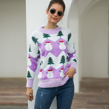 Load image into Gallery viewer, Autumn And Winter New Women Christmas Sweater Christmas Tree Snowman Pullover Sweater Knit Top Harajuku Long Sleeve Women&#39;s