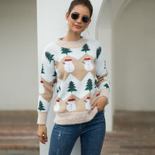 Load image into Gallery viewer, Autumn And Winter New Women Christmas Sweater Christmas Tree Snowman Pullover Sweater Knit Top Harajuku Long Sleeve Women&#39;s