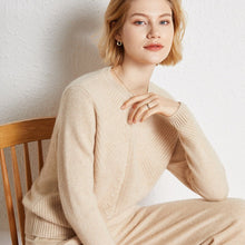 Load image into Gallery viewer, Autumn And Winter New Women&#39;s Slim Fit Casual Round Neck Knitted Wool Sweater Cashmere Sweater Women&#39;s Jumper Long Sleeve Sweate